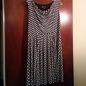 Black and white polka dot dress